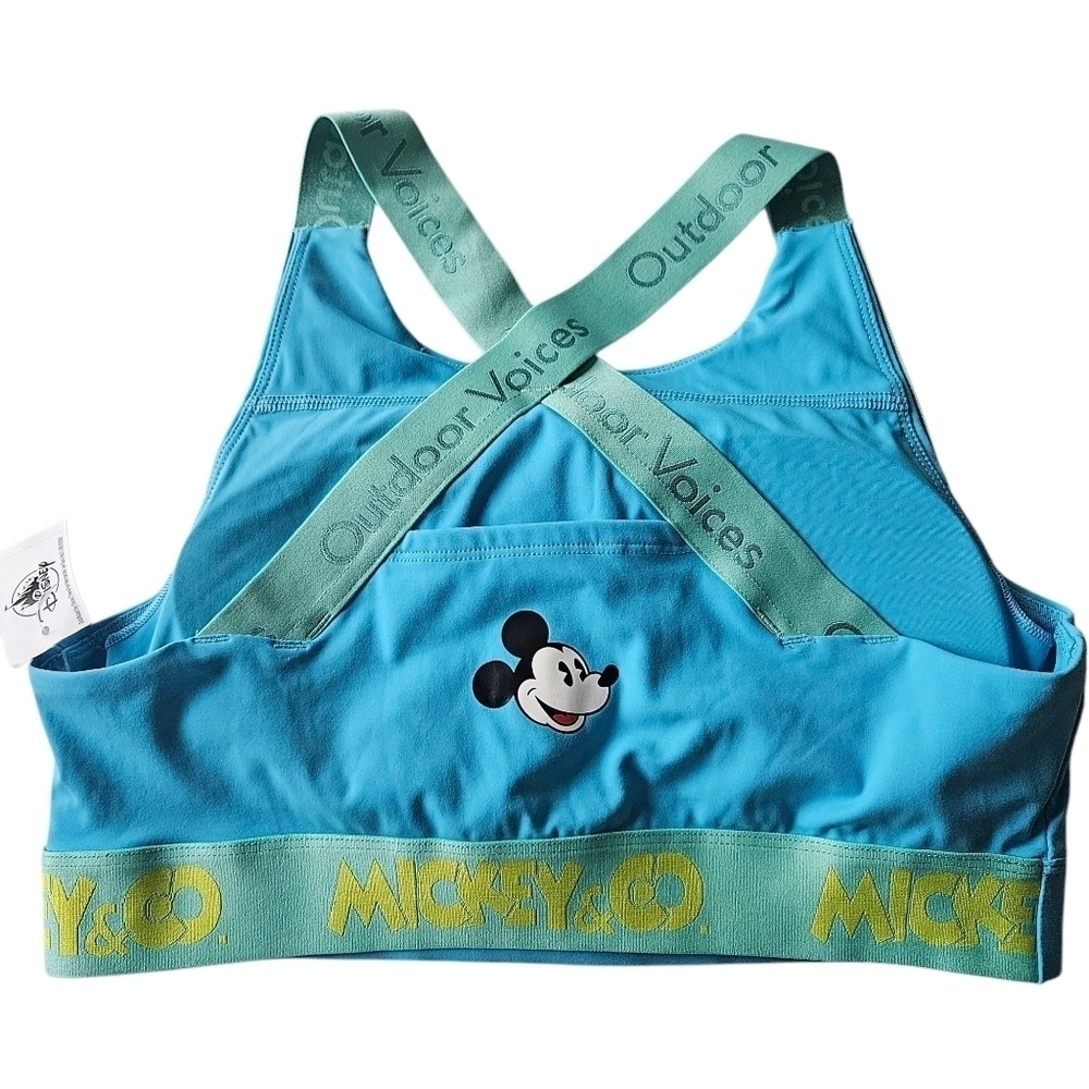 Outdoor Voices x Disney Mickey Mouse Criss Cross Back Sports Bra NWT